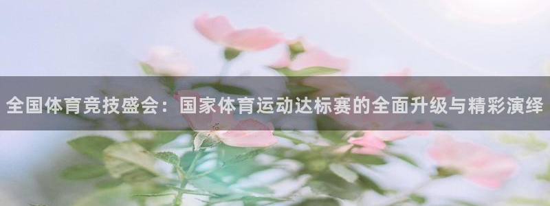 杏宇2登录：全国体育竞技盛会：国家体育运动达标赛的全面升级与精彩演绎