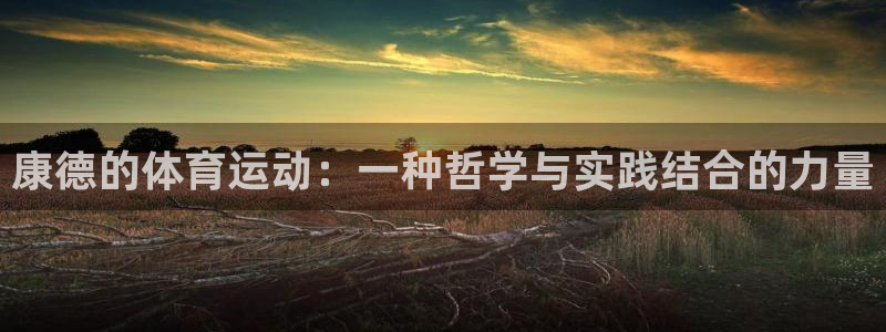 杏宇4注册：康德的体育运动：一种哲学与实践结合的力量
